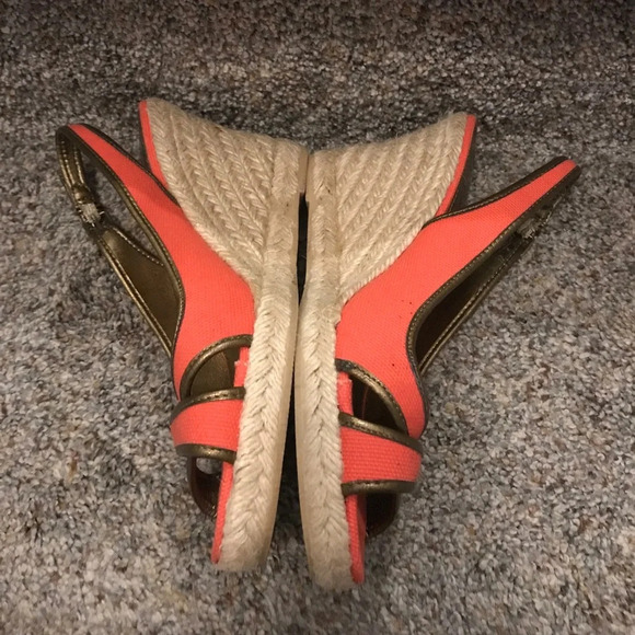 J. Crew lucaya coral linen & bronze metallic shoes - Picture 2 of 6